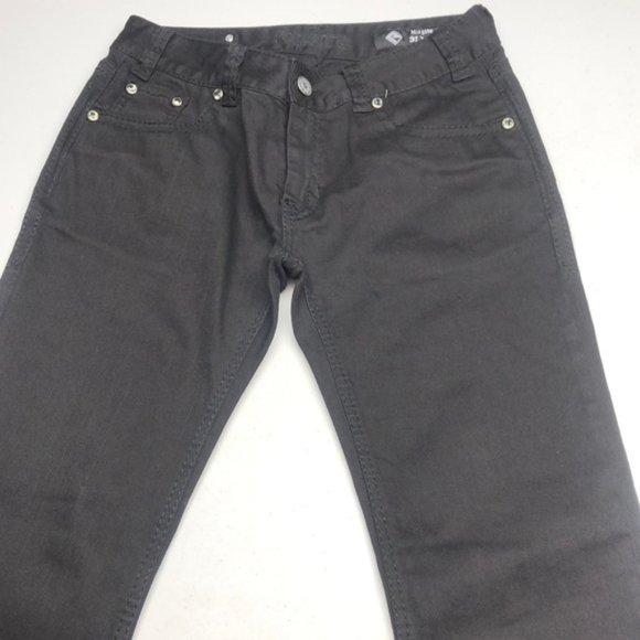 LIKE NEW BLACK ROCK & ROLL COWGIRL MIDRISE BOOT JEANS 31x32  CRYSTALS 💎 - Picture 3 of 13